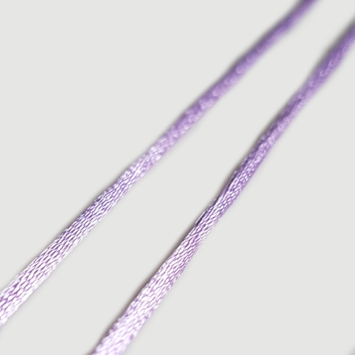Šňůra saténová, 2mm, fialová světlá, 5m