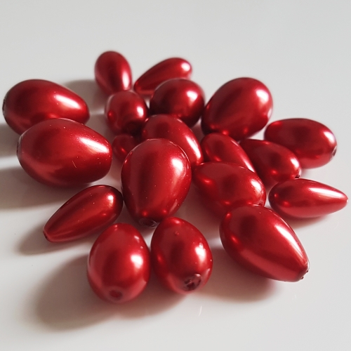 Voskované kapky, MIX, červená, 50g