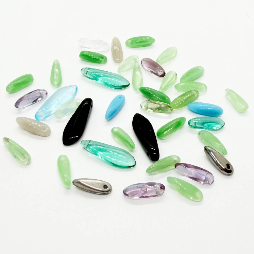 Korálky broušené CZ, 9x4-16x5mm, mix, 39ks