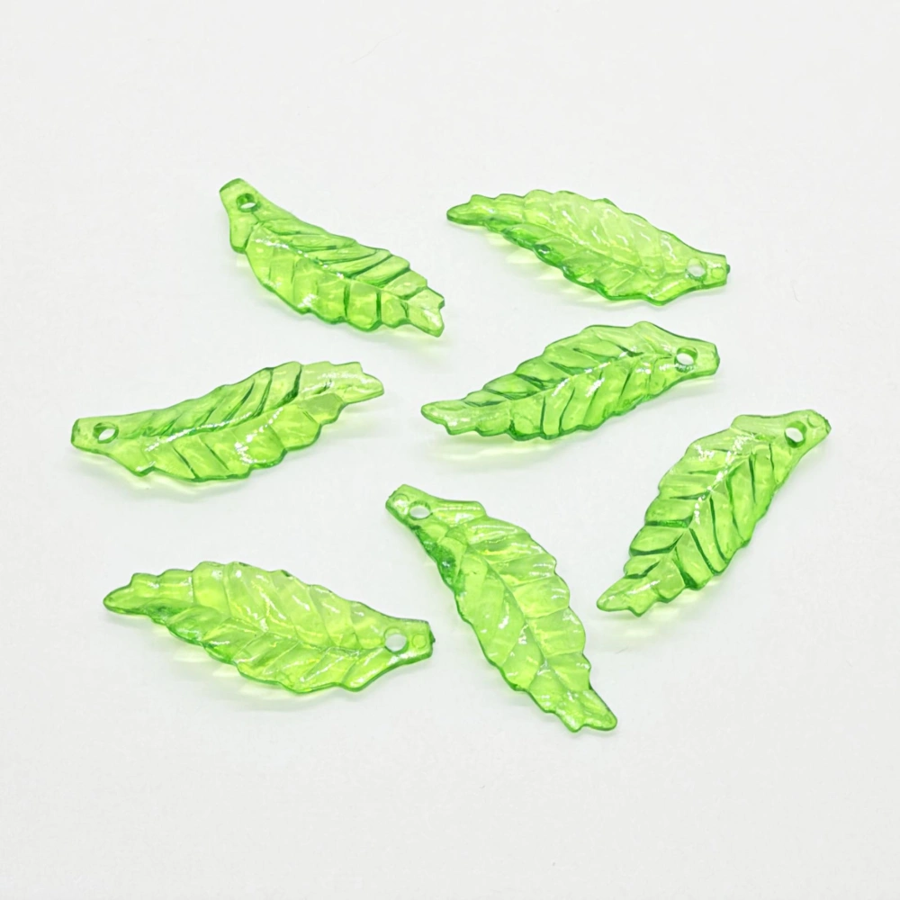 Lístky, 30x10mm, zel.sv., 7ks