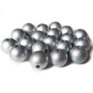 Korálek plastový SHINE, 10mm, stříbrná, 10ks