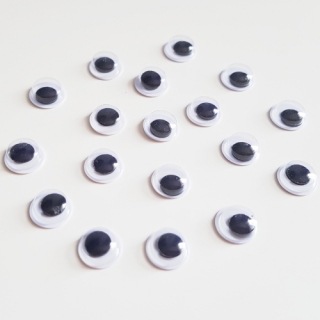 Oči nalepovací, 8 mm, 20ks