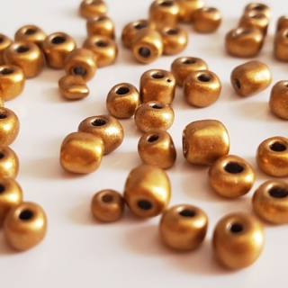 Rokajl perleťový, 4mm, zlatá, 50g