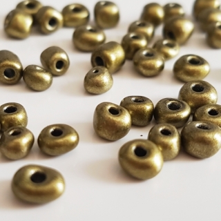 Rokajl perleťový, 4mm, zelená khaki, 50g