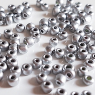 Rokajl metalický, 3mm, stříbrná, 50g