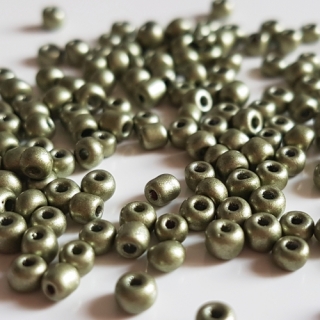 Rokajl metalický, 3mm, zelenožlutá, 50g