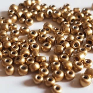 Rokajl metalický, 3mm, zlatá, 50g