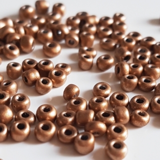 Rokajl metalický, 3mm, staroměděná, 50g