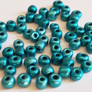 Rokajl metalický, 4mm, tyrkysová, 50g