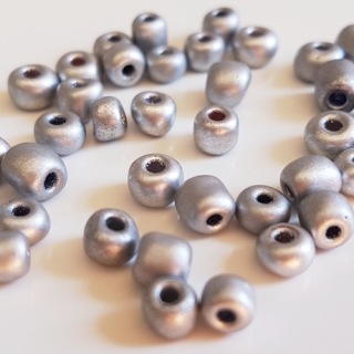 Rokajl metalický, 4mm, stříbrná, 50g