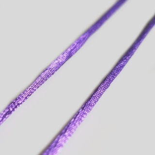 Šňůra saténová, 2mm, fialová tmavá, 5m