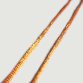 Šňůra saténová, 2mm, oranžová, 5m