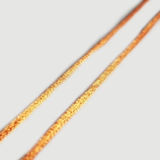 Šňůra saténová, 2mm, oranžová světlá, 5m