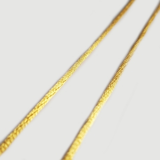 Šňůra saténová, 2mm, zlatožlutá, 5m