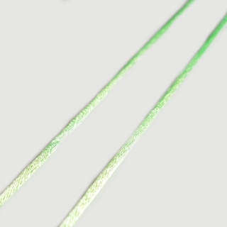 Šňůra saténová, 2mm, zelená neon, 5m