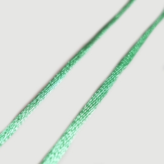 Šňůra saténová, 2mm, zelená světlá, 5m