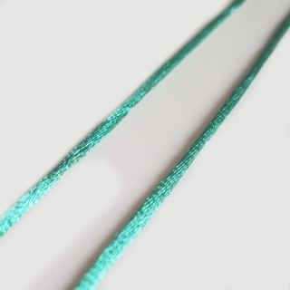 Šňůra saténová, 2mm, zelená tmavá, 5m