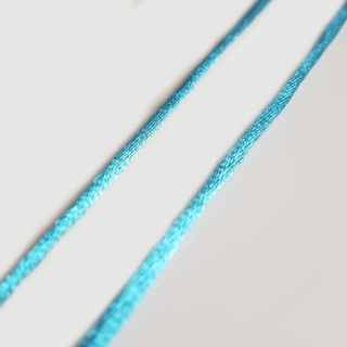 Šňůra saténová, 2mm, modrá světlá, 5m