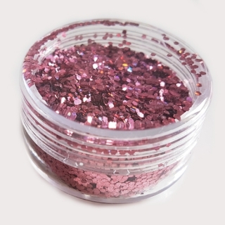 Dóza s glitry, 1mm, růžová světlá, 4,5g