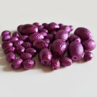 Zigana oválky, 5-15mm, růžová fuchsie, 25g