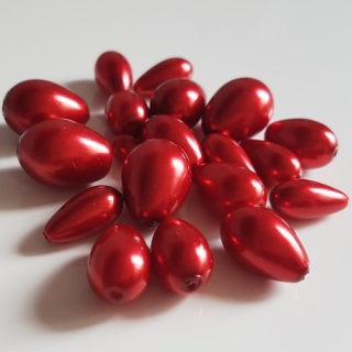 Voskované kapky, MIX, červená, 50g