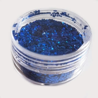 Dóza s glitry, 1mm, modrá, 4,5g