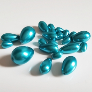 Voskované kapky, MIX, tyrkysová, 50g