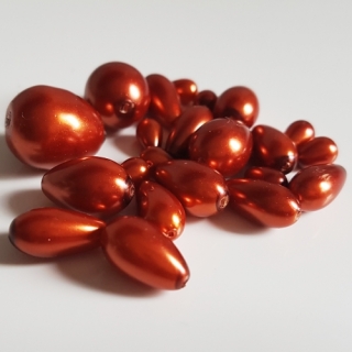 Voskované kapky, MIX, oranžová okrová, 50g