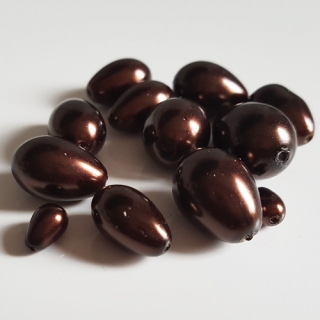 Voskované kapky, MIX, hnědá tmavá, 50g