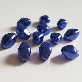 Voskované lucerny, 8x12mm, modrá safírová, 10ks