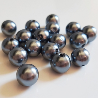Voskovky, 8mm, šedá hematit, 20ks