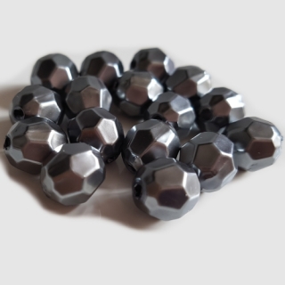 Voskované ohňovky, 10mm, šedá hematit, 10ks