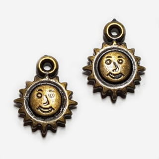 Přívěsek 13x13mm, slunce, 5ks
