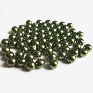 Voskovky, 6mm, zelená khaki, 100ks