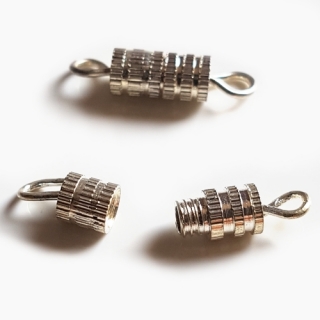 Zapínání šroubovací, stříbrná, 10mm, 5ks