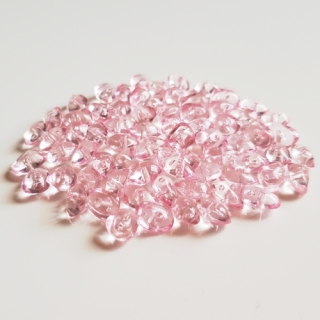 Plastový zlomek, 6x8mm, růžová světlá, 10g