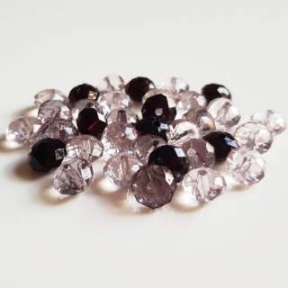 Plastová rondelka slavík, 6x10mm, černošedá, 20g