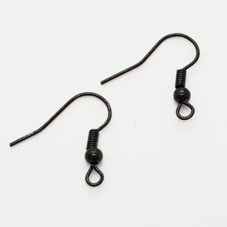 Afroháček, černá, 19mm, 10ks