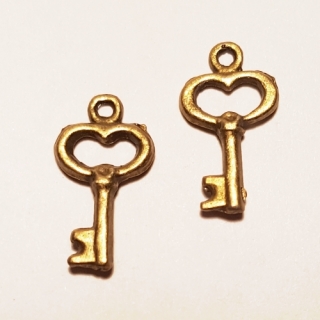 Přívěsek 6x20mm, klíčky, 4ks