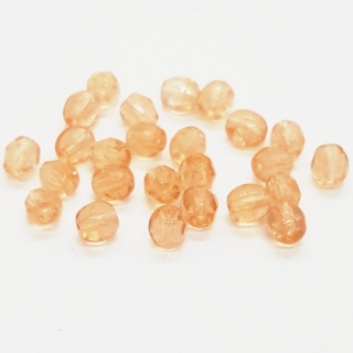 Korálky mačkané CZ, 4mm, růžová, 40ks