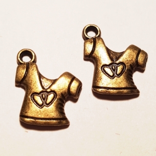 Přívěsek 13x13mm, triko, 2ks