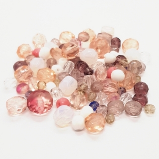 Korálky mačkané CZ, 3-8mm, mix