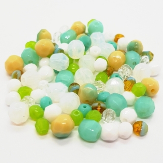 Korálky mačkané CZ, 3-7mm, mix