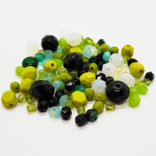 Korálky mačkané CZ, 4-8mm, mix
