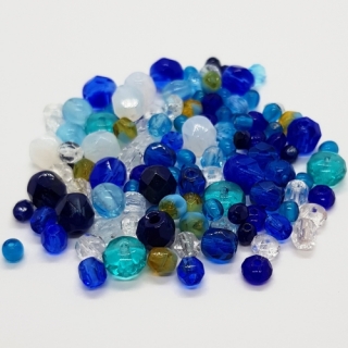 Korálky mačkané CZ, 3-7mm, mix