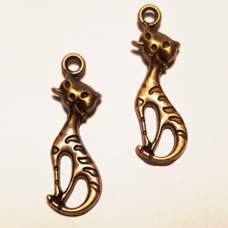 Přívěsek 8x22mm, kočka, 1ks