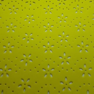 Pěnová guma Moosgummi květy, 20x30cm, žlutá, 1ks