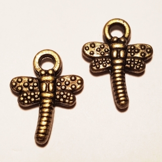 Přívěsek 20x15mm, vážka, 4ks