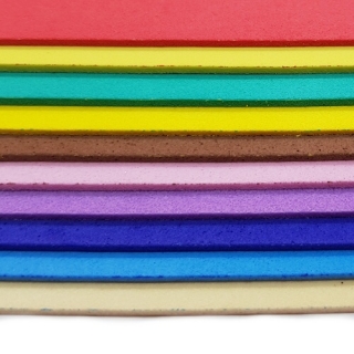 Pěnová guma Moosgummi, 20x30cm, mix, 10ks 