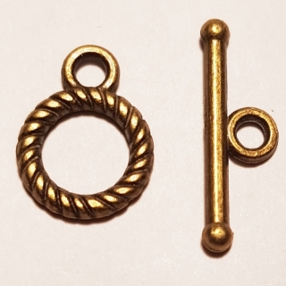 Zapínání americké, staromosaz, 10mm, 1ks